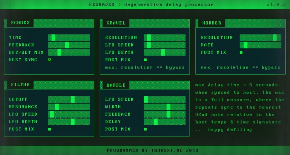 Regrader - Plugin Reverb/Delay - TOP10 - Classement - WE COMPOZE